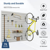 Neoaider Slatwall Panel 4 FT x 4 FT, Interlocking Slat Wall Paneling, Wall Mounted PVC Wallpanel, Suitable for Garage Storage and Organizer, Slatwall Board, Shelves - Grey Neoaider