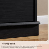 GarveeHome 5 Drawer Dressers for Bedroom, Chest of Drawers with Deep Drawers, Large Double Dresser for Closet with Wide Top, Tall Wooden Dresser for Living Room, Hallway, Kids Room, Black GarveeHome