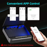 PINEWORLD Gun Safe, Biometric Gun Safe For Handgun, 4 Quick-Access Unlock APP|Fingerprint|Passcode|Key with Voice Prompt Pistol Safe,Safe Box, Gun Locker For Nightstand/Office/Car, Remote Control PINEWORLD