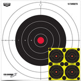 BIRCHWOOD CASEY 12" Eze-Scorer Bull's-Eye Practice Shoot-Up Brilliant White Paper Targets for Indoor and Outdoor Use, 13 Targets Birchwood Casey