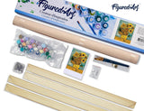 Figured'Art Paint by Numbers Kit for Adults Van Gogh - Sunflowers 16"x20" - Craft Art Painting Rolled Canvas with DIY Wooden Frame Figured'Art