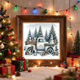 TCDZMYGS Christmas Diamond Art Kits for Adults - Truck Snowman Diamond Painting Kits for Adults,5D Round Full Drill Gem Art for Adults DIY Paint by Diamonds Dots for Home Wall Decor 13.8x13.8 inch TCDZMYGS