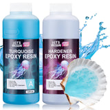 Bundle Set of 44OZ Turquoise Resin Epoxy and 1.5 Gallon Deep Pour Epoxy Resin LET'S RESIN EPOXY RESIN