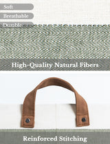 StorageWorks Storage Bins, Shelves Baskets for Organizing, 45L Extra Large Fabric Closet Organizers with Handles, Metal Frame, Green and White, 2-Pack StorageWorks