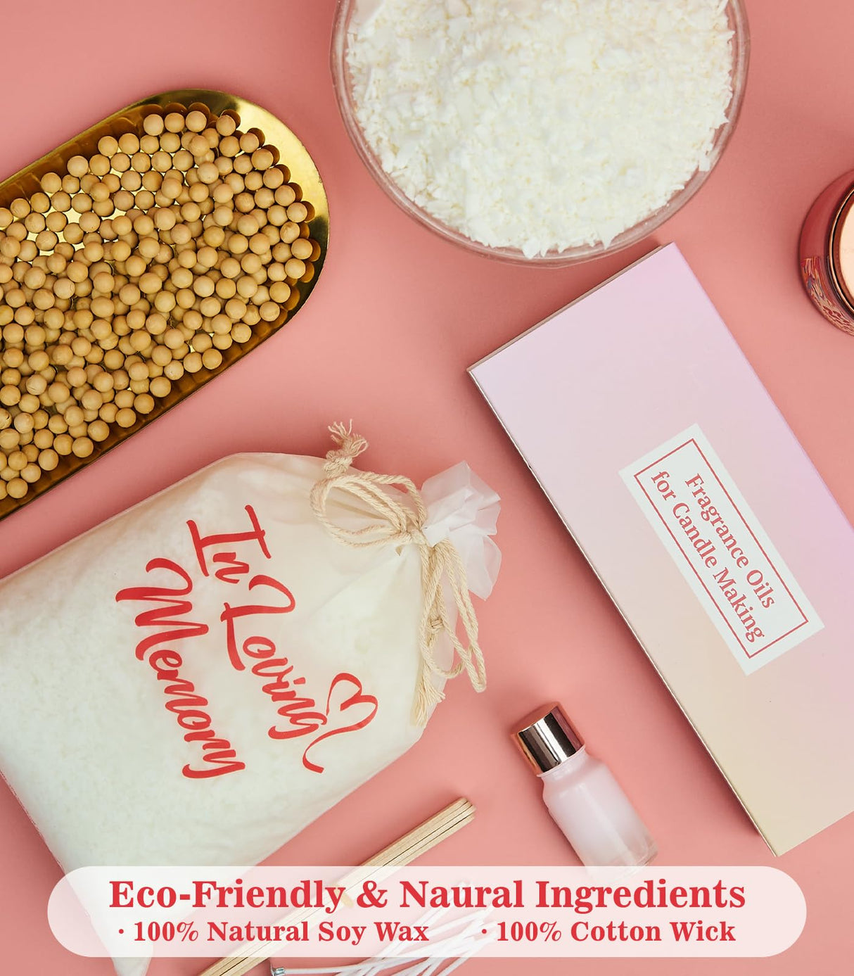 DIY Candle Making Kit for Adults, Kids, Teens and Beginners - 2Lb Soy Wax, 6 Scents, 8 Type Dye Wax, 6 Glass Jars Melter, Thermometer, Spoon and More with Fun Stickers,Gifts For MOM,Friends,Lover CHAMBERY