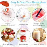 BAWKENTON Paint by Numbers for Adults and Kids, Christmas Candle Painting by Number Kits On Canvas, Number Artist Paint by Number Kit Funny Without Frame DIY, Home Wall Decor, 9.85x13.85in BAWKENTON