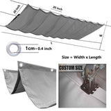 Retractable Sun Shade Sail 4' x 10' Waterproof Wave Pergola Shade Cover Polyester Sunscreen Awning Canopy Wind Protection for Outdoor Patio Yard Terrace Carport Khaki Woace