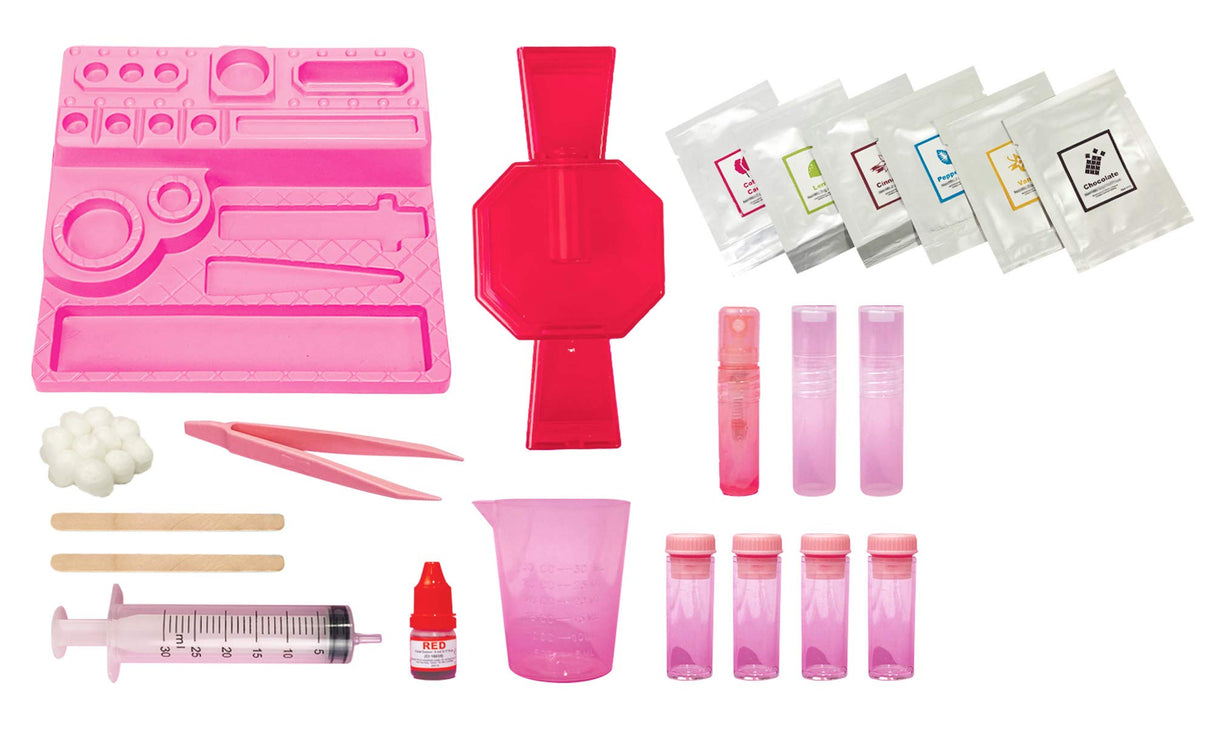 Thames & Kosmos Sweet Candy Perfume Lab STEM Kit | Design & Make Candy-Scented Perfumes! | Explore The Science of Scents | Includes Candy-Shaped Perfume Bottle with Atomizer and 6 Sweet Fragrances Thames & Kosmos