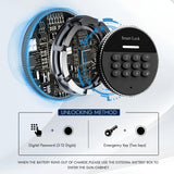 KAER 2-3 Gun Safe for Rifles and Pistols Gun Safe for Home with Quick Access Removable Shelf Gun Cabinet with Removable Gun Racks Pistol Pockets (2-3 Gun) KAER