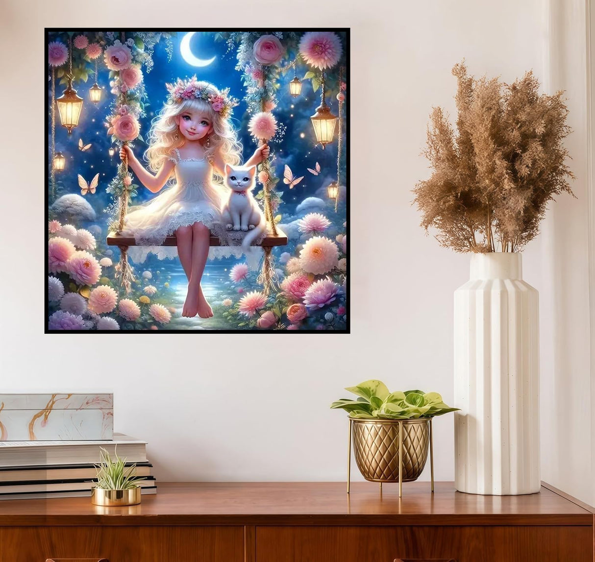 Fairy Diamond Art Kits for Adults, 5D Diamond Painting Kits for Adult Beginners, DIY Full Drill Gem Art Kits for Room Wall Decor Gift 14x14in WoodArtSupply