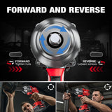 Alloyman Cordless Impact Wrench, 1475Ft-lbs (2000N.m) 1/2 High Torque Brushless Impact Gun, 20V Power Impact Driver, 4000mAh Battery,3 Sockets, Brushless Motor Variable Speeds for Car/Truck RV/Mower Alloyman