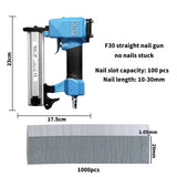 DEWIN Pin Nailer Kit, Pro Preferred Pneumatic Nailers F30 Framing Nailer+plastic box Accept F10/F15/F20/F25/F30 Pin Nails, Ideal for Cabinets, Paneling, Craft Work, & Picture Frame Assembly DEWIN