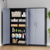 MIIIKO Metal Storage Cabinet with 6 Tier Shelves and Locking Doors, 72" x 36" x 18" Steel Garage Storage Cabinets for Home, Garage, Pantry Workshop Warehouse… MIIIKO