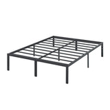 Olee Sleep 18 Inch Heavy Duty Steel Slat Anti-Slip Support, Easy Assembly Platform Bed Frame, Noise Free Steel Mattress Foundation, Maximum Storage, No Box Spring Needed, Black, Queen Size Olee Sleep