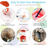 WUDWL Paint by Numbers for Adults and Kids, Painting by Number Kits On Canvas, Number Artist Paint by Number Kit Funny Flower Without Frame DIY Oil Painting Acrylic Paints, Home Wall Decor, 12x16in WUDWL