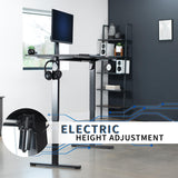 VIVO Electric 55 x 24 inch Stand Up Desk, Complete Height Adjustable Standing Home & Office Workstation with Memory Controller, Black Top, Black Frame, DESK-E155TB VIVO