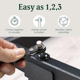 Zinus Rumi 14in King Metal Bed Frame, Quick Assembly SmartBase® Mattress Foundation, Heavy Duty Sturdy Steel with No Box Spring Needed, Eco-Friendly Packaging, Black Zinus