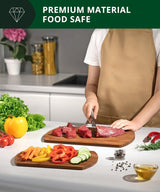 Wooden Cutting Boards for Kitchen Meal Prep & Serving - Bamboo Wood Cutting Board Set - Charcuterie & Chopping Butcher Block for Meat - Kitchen Gadgets Gift ROYAL CRAFT WOOD