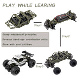 Fedalust Remote Control Car, DIY RC Cars Kit, 1:18 2.4GHz RC Truck, Building Toys Stem Toys for Men Kids Fedalust