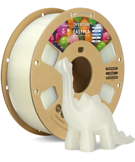 OVERTURE Easy PLA 1.75mm 3D Printer Filament, 1kg PLA Cardboard Spool (2.2lbs), Dimensional Accuracy +/- 0.02mm, Fit Most FDM Printer (Easy Natural) OVERTURE
