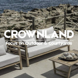 Crownland 7-Pieces Outdoor Patio Furniture Sets, All-Weather Grey Wicker Rattan Sectional Sofa, Modern Glass Coffee Table and Washable Seat Cushion with YKK Zipper (Light Blue) Crownland