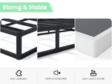 QEROMY 9 Inch High Profile Box Spring, Sturdy Metal Frame Mattress Foundation, Easy Assembly, Quiet & Noise-Free, Queen Size QEROMY