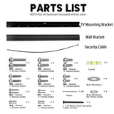 No Stud TV Wall Mount, Drywall Studless TV Hanger No Damage, No Drill, Non Screws, Flat Screen Easy Install Bar Bracket fits VESA 12-55 inch TVs up to 99 lbs, Include Hardware Levels Auoace
