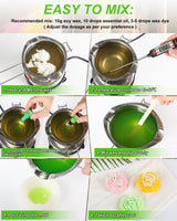 ARTY HUB Candle Dye - 24 Colors & 6 Essential Oils for Soy Candle Making - 30 Bottles X ARTY HUB