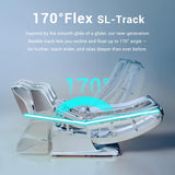 MYNTA Massage Chair Full Body, 170° Flexible SL Track Shiatsu 3D Massage Chairs with Zero Gravity, Bluetooth Speaker, Airbags & Heating, MC1650(Grey) MYNTA