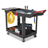 Rubbermaid Commercial Products Heavy Duty Adaptable Utility Cart, Black, Medium, 51H x 36W, Service Cart Rubbermaid Commercial Products
