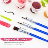 TINY FUN 6PC Paint by Number Kit for Adults DIY Oil Painting Kit 12x16 Inch Unframed Canvas, Nature Landscape Art Beginner Friendly Craft Kits for Home Decor Gift TINY FUN