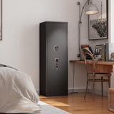 Gun Safes Cabinets Large Biometric Gun Safes Fireproof Fingerprint Long Gun Safe for 3 Pistols and 10 Home Rifle Shotguns, with Ammunition Storage Rack and Led Light Hymnxemo