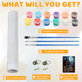 EMIEAUFG Creative Paint by Number Kit for Adults,Halloween Haunted House DIY Paint by Numbers Set for Home Decor and Gifting - 12x16 Inch EMIEAUFG