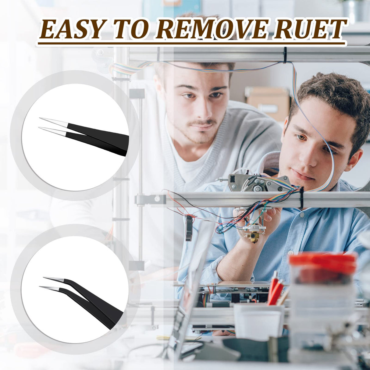 16 Pieces 3D Printer Nozzle Wrench Cleaning Kit,10 Nozzle Cleaning Pins with Storage Box 2 Tweezers 2 Cleaning Copper Wire brushes 2 L-shaped Wrench Tool for 3D Printer Accessories Zhehao