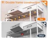 Modern White Office Desk with Fabric Drawers and Storage Shelves by ODK ODK