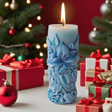 Japleed Elegant Lily Embossed Candle Molds for Candle Making, 3D Flower Silicone Molds for Candle Soap Wax Resin Clay, Blooming Lily Chocolate Cake Fondant Molds, DIY Floral Art Craft Wedding Decor japleed