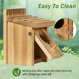 CLACKIBUKVYZ Small Bird House for Hummingbirds,Bird Houses for Outside,Humming Bird Houses for Outside,Outdoor Bird Box,Birdhouse,Bluebird House,Wooden Birdhouse with perches CLACKIBUKVYZ