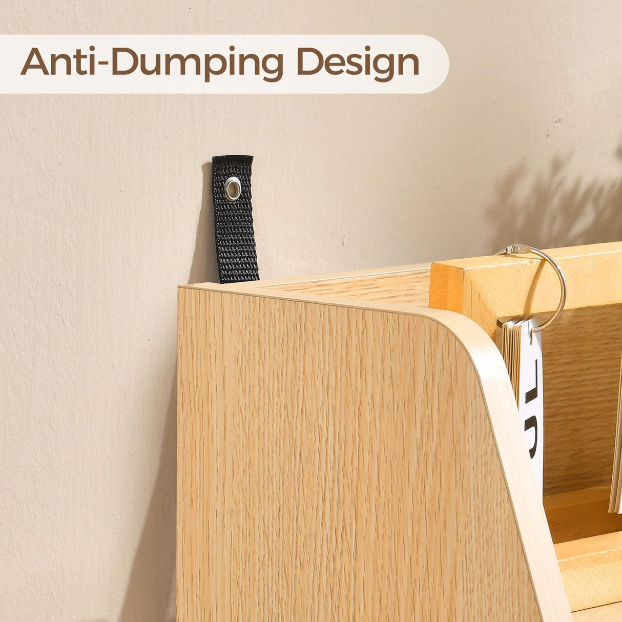 4 Tier Wooden Bookshelf, 4 Layer Sling Bookcase, Book Storage for Rooms, Magazine Rack, Bookshelf Nursery Wall, Book Organizer, Wood Generic