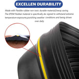 ToLanbbt 10Ft/3M Universal Garage Door Rubber Threshold Strip with 300ml Black Adhesive/Sealant, Weatherproof Seal Strip DIY Weather Stripping Replacement(Black) ToLanbbt