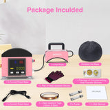 BERXOL Hat Press,Hat Press Heat Machine for Caps, Curved Heat Plate，Precise Temperature & Timer Control for Easy Operation, Mini Hat Heat Press for Hats, Bags and Socks (Coral Pink) BERXOL