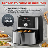 Instant Pot Vortex Plus 4QT Air Fryer, Custom Program Options, 6-in-1 Functions Crisps, Broils, Roasts, Dehydrates, Bakes, Reheats, 100+ In-App Recipes, from the Makers of Instant Pot, Stainless Steel Instant Pot