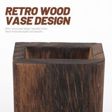 Wood Wall Pocket Vase Wood Wall Planter for Dried Flowers and Artificial Greenery Indoor Plants Holder Indoor Wall Planter Wooden Pocket Vase Modern Farmhouse Wall Decor IMIKEYA