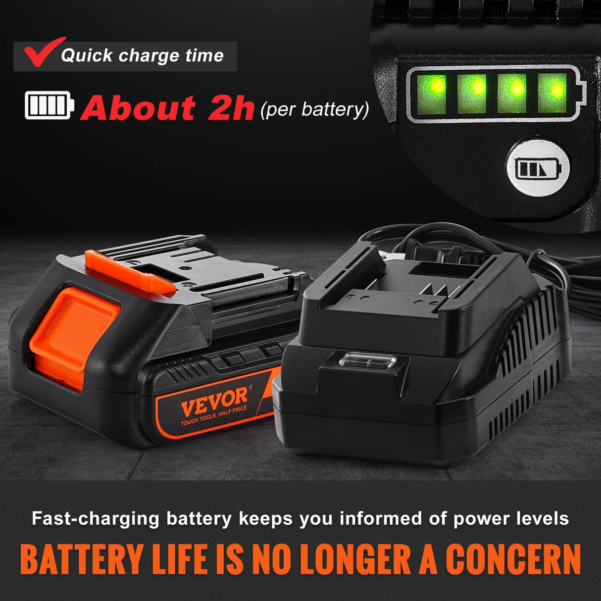 VEVOR Cordless Grease Gun, 20-Volt, 10,000 PSI, 39" Long Hose, Electric Grease Gun Kit Professional High Pressure Battery Powered Grease Gun with Carrying Case, Battery and Charger Included, Black VEVOR