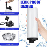 FECBK 8 Pack Sublimation Water Bottle Blanks 20 oz Sublimation Sports Water Bottle with Handle Stainless Steel Sublimation Tumbler Blanks with Lids and Straws, Individually Box, White, Diy Gift FECBK