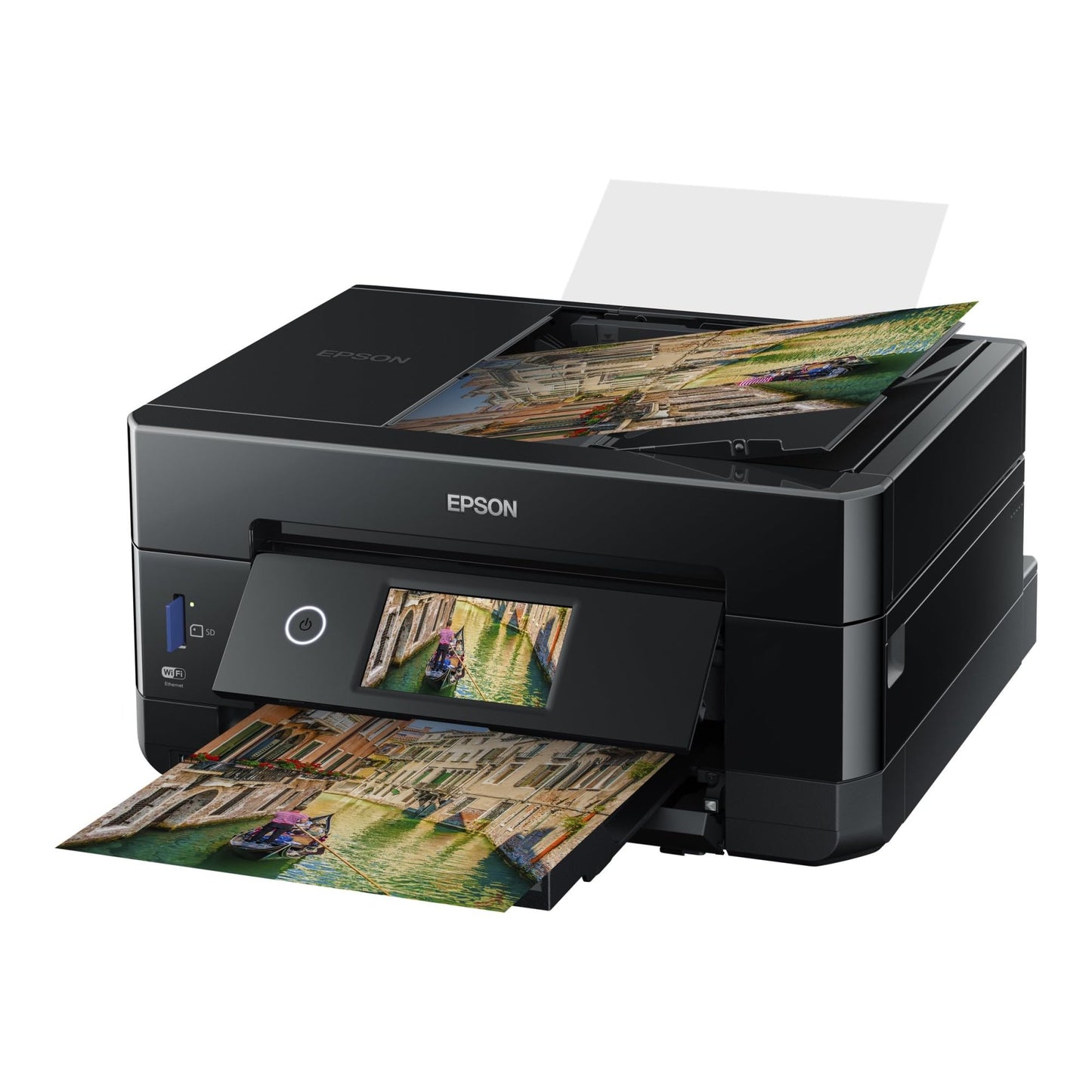 Epson Expression Premium XP-7100 Wireless Color Photo Printer with ADF, Scanner and Copier, Black, Small