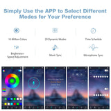 HOMMPA Coffee Tables for Living Room Modern LED Coffee Table with 3 Tiers Open Storage Shelf Black Coffee Table with LED Lights Center Sofa Tea Table with LED Lights for Home Office Furniture HOMMPA