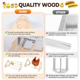 CuffUp Chicken Perch Chicken Toys for Coop Durable Chick Jungle Gym Strong Wood Roosting Bar Chicken Swing for Chicken Supplies for Chicken Coop Accessories and Brooder for Baby Chicks (2 Pack) CuffUp