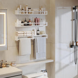 White Nursery Bookshelves,32Inch, Floating Nursery Shelves - Set of 3 - Book Shelf Organizer for Baby Nursery Room Decor, Wall Shelves for Kitchen Spice Rack, Pine Napeollor