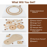 embhand Embroidery Hoop Stand Adjustable - Rotated Embroidery Frame Stand with 6'' 8'' Embroidery Hoops and 3pcs Bowls for Needlework Supplies, Embroidery Hoop Holder, Embroidery Stands for Hand Work embhand