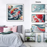 Acudotr Diamond Painting Kits for Adults Fish, 5D Special Shape Diamond Art Kits for Beginners, Crystal Rhinestones Diamond Painting for Home Wall Decoration, 12×12 Inch Acudotr